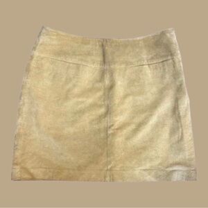 Y2K Mossimo Genuine Leather Suede Mini Skirt